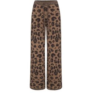 Skims Cozy Knit Leopard Print Lounge Pants Size 2X/3X